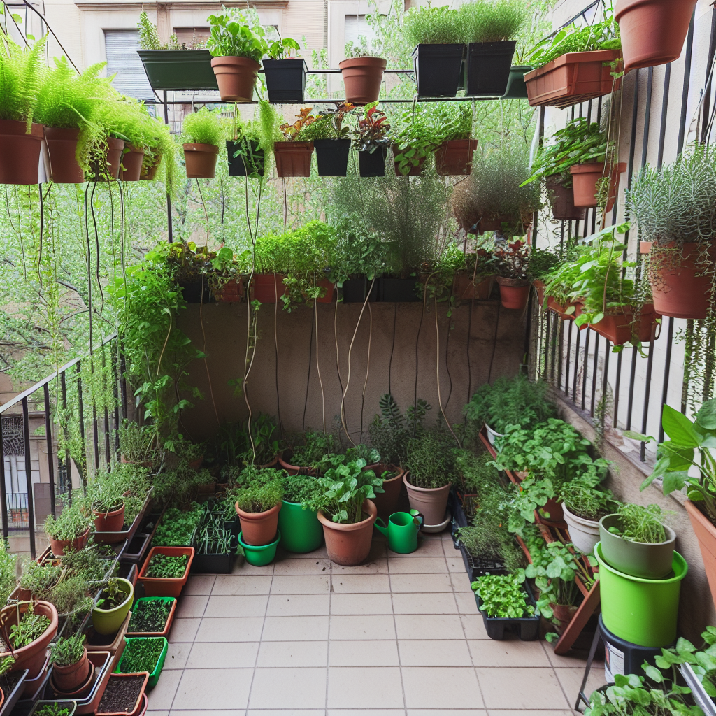 Vertical garden after